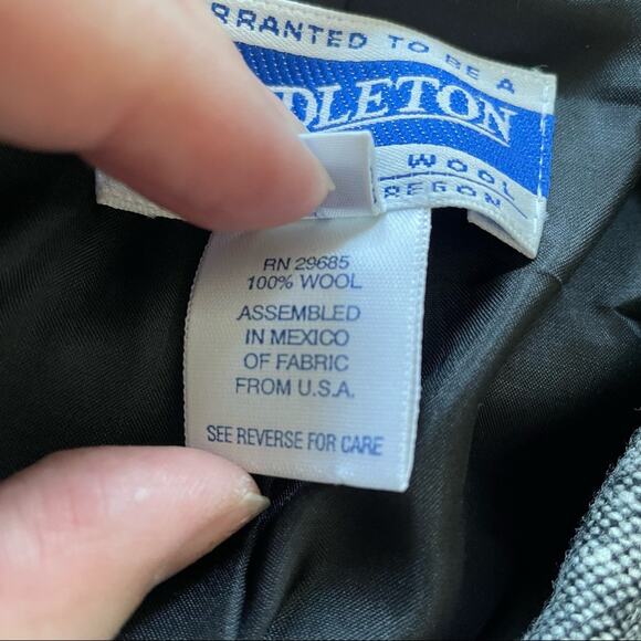 Pendleton Shacket Shirt Jacket Gray Wool Boxy Vintage 1990s EUC 10 - Picture 5 of 10